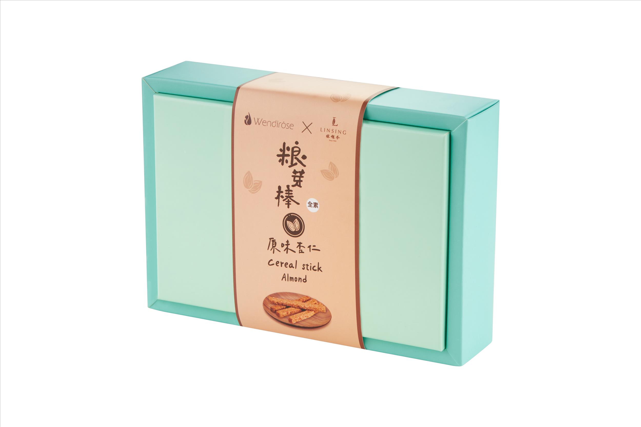 《LINSING 林銀杏》粮芽棒共享盒 (14gx32隻)-杏仁口味 / 穀物棒