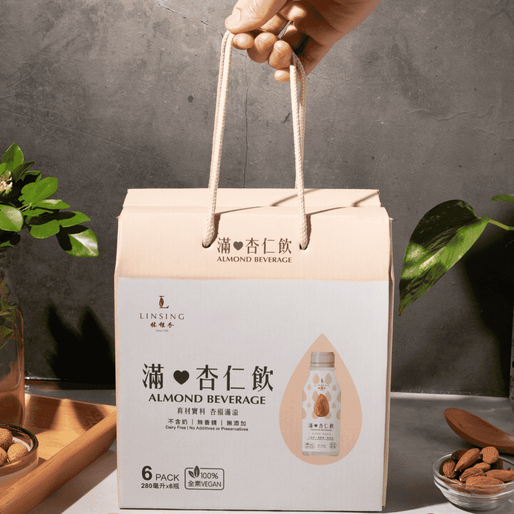 《LINSING 林銀杏》滿杏仁飲-甜280ml (6入禮盒)