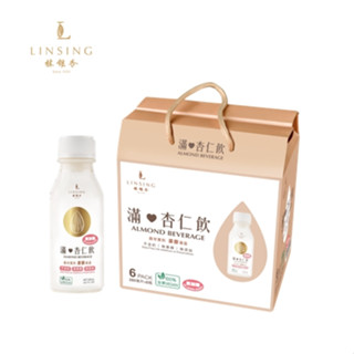 《LINSING 林銀杏》【160%加厚無糖】滿杏仁飲280ml (6入禮盒)