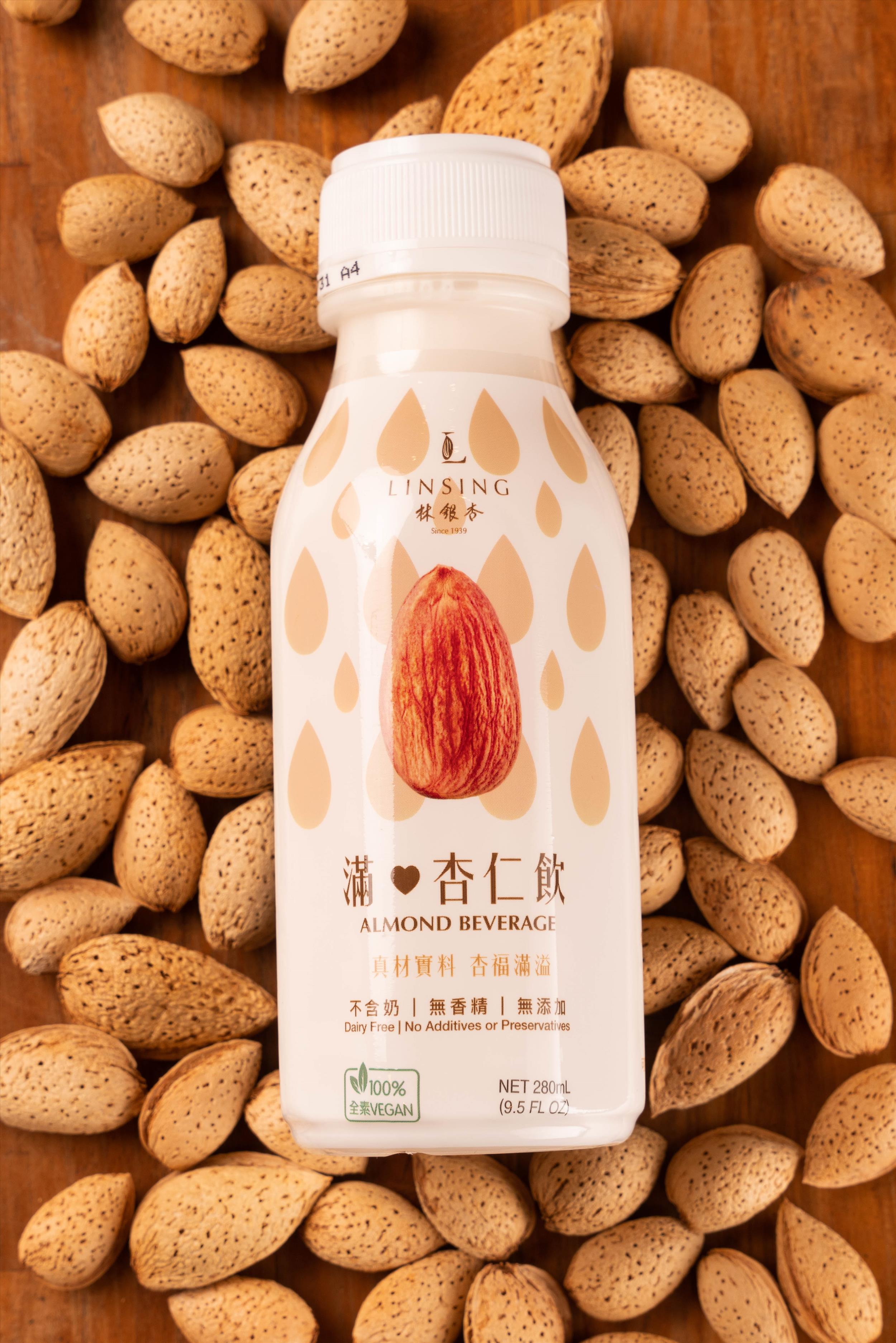 《LINSING 林銀杏》滿杏仁飲-甜280ml (單瓶裸裝)