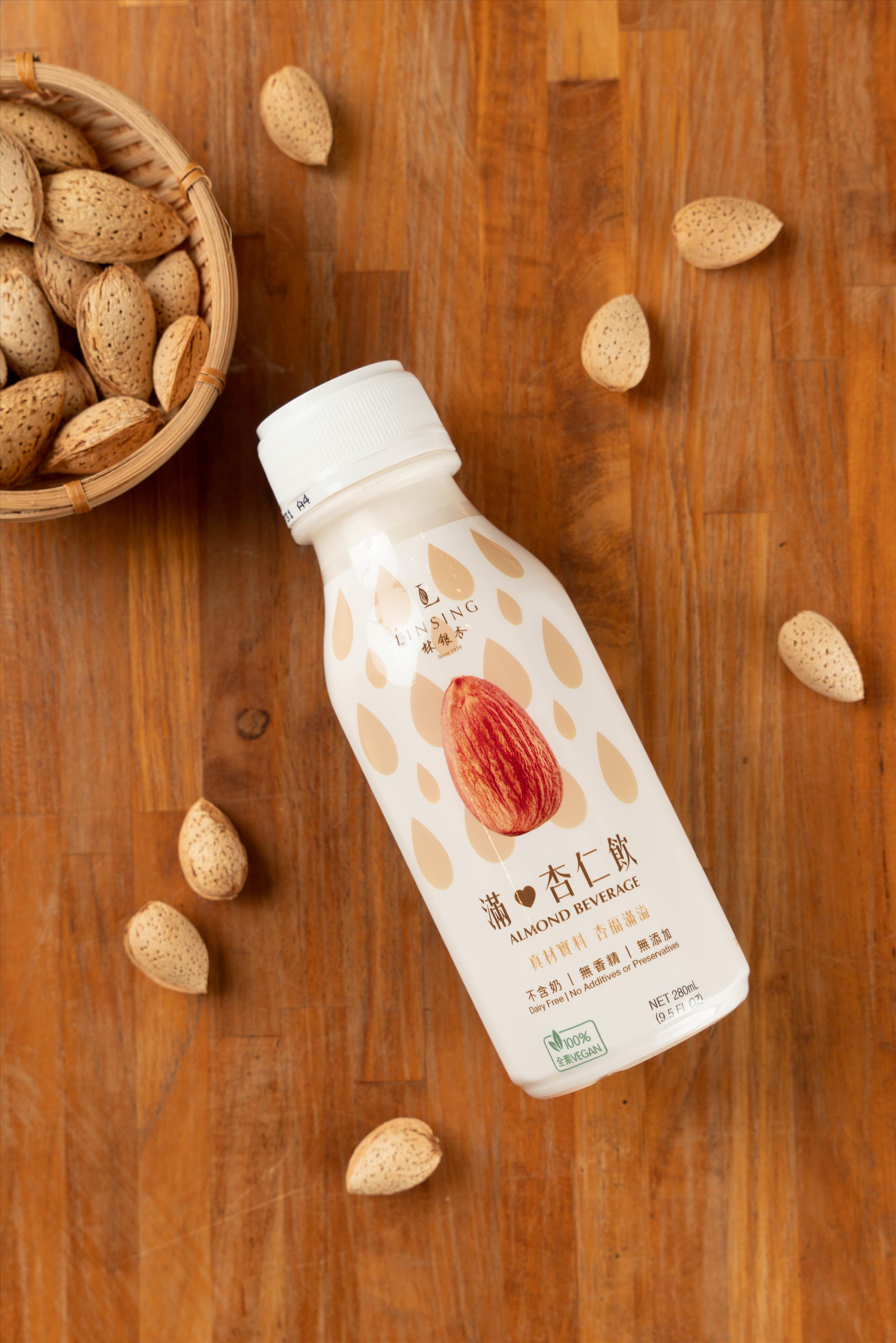《LINSING 林銀杏》滿杏仁飲-甜280ml (單瓶裸裝)
