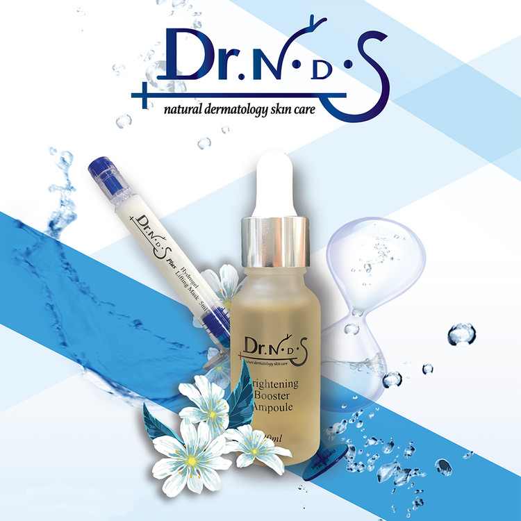 【韓國進口正貨熱銷美妝保養品】【新品上市折扣】Hydrogel Lifting Mask & Brightening Booster Ampoule kit Dr. NDS 煥白修護撫平細紋美妝組 緊緻撫平細紋水洗面膜 【容量】3.5mlx10pcs & 煥白修復濃縮安瓶【容量】20mlx1pc
